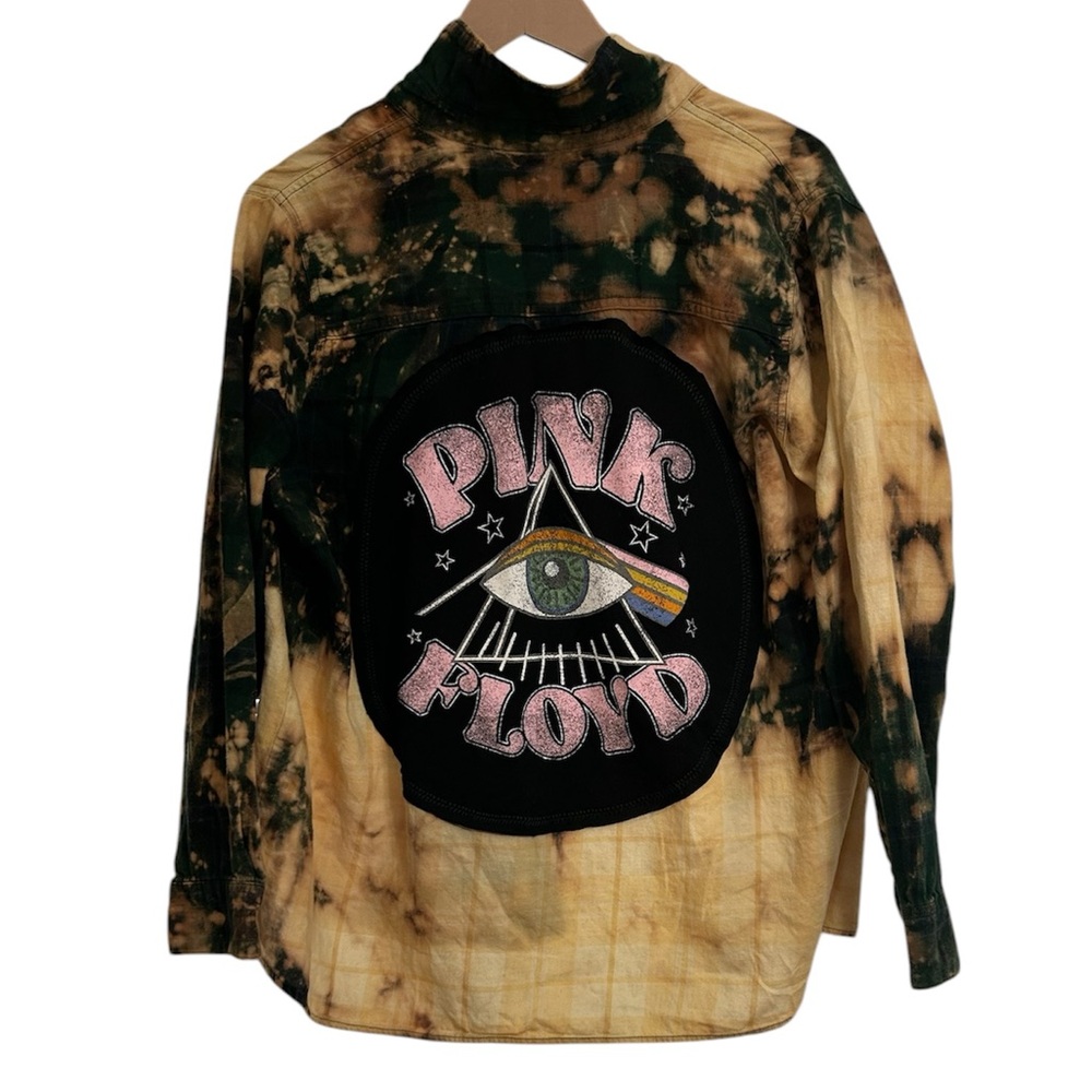 PINK FLOYD custom original ONE OF A KIND oversized flannel creation by Rachelle